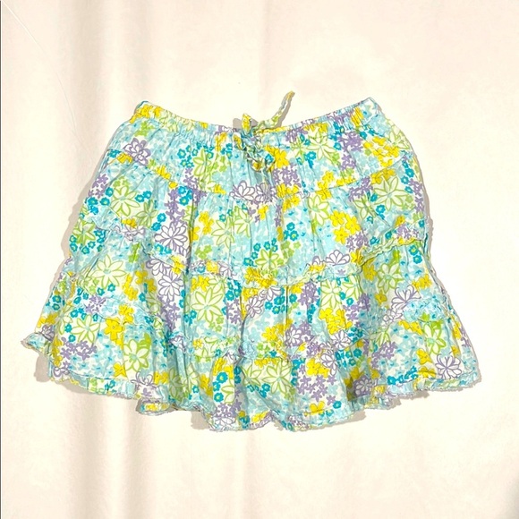 L.L. Bean Other - L.L BEAN Infant Girls 12-18mo Ruffle Skirt Floral Cotton Pastel Drawstring